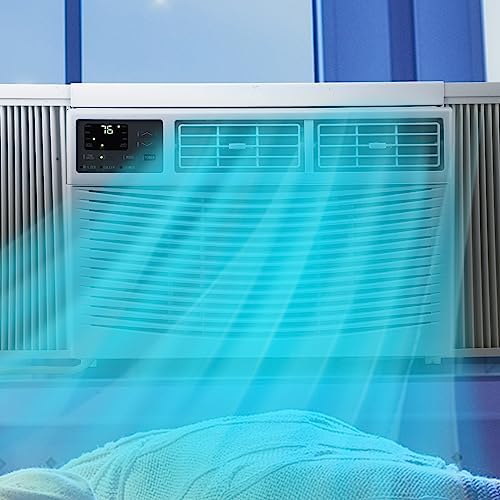 WiFi Enabled Window Air Conditioner, 8000 BTU Windows AC for Room up to 350 sq ft with Remote Control, Easy Kit for Medium Rooms, Living Room, Office