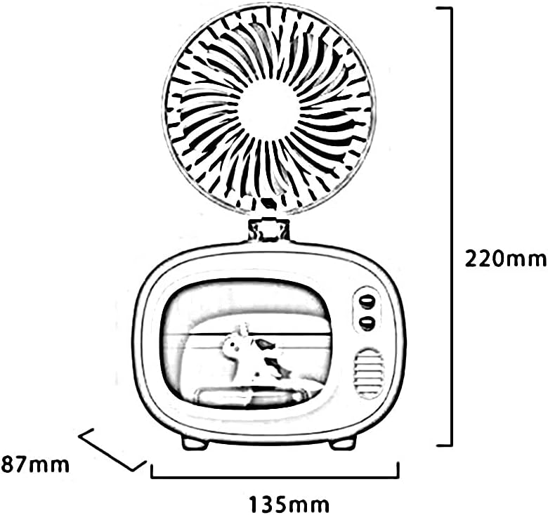 Cooling Fans Personal Air Cooler, 4000 mAh Cordless Portable Air Conditioner with 3 Speed Modes, Rechargeable Mini Air Conditioner Fan with 7 Colors Night Light for Desktop, Office, Room (Green)