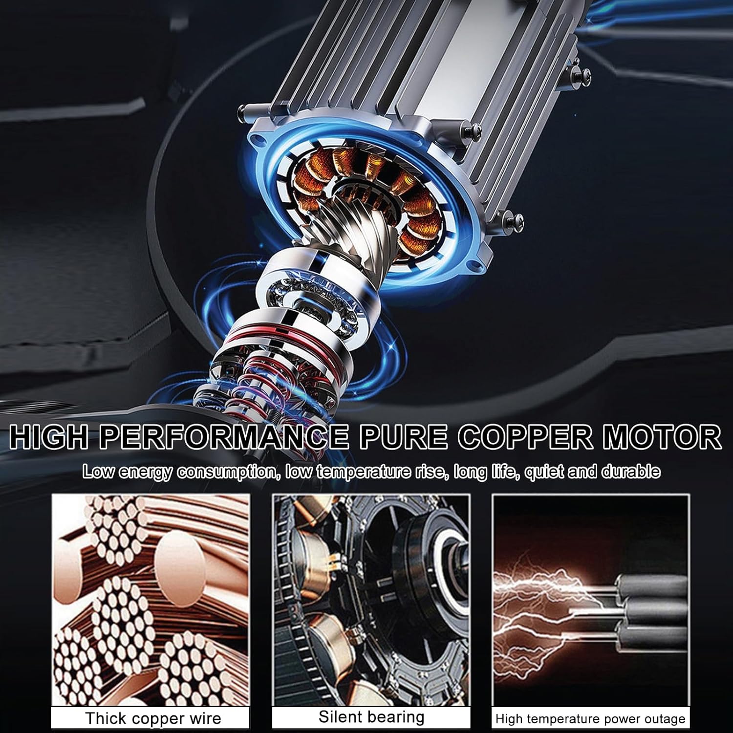 Portable Air Conditioner, Cooling Fan with 60L Water Tank, 4 Universal 360° Wheel, 4 Ice Box, 3 Speeds, for Room Garage Commercial