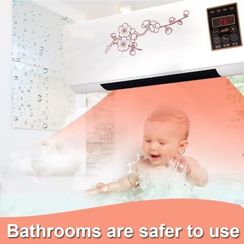 Mini Air Conditioner Wall Mounted Fan Bedroom Air Heating Fan, Portable Heating System, Air Conditioner Fan With Digital Display