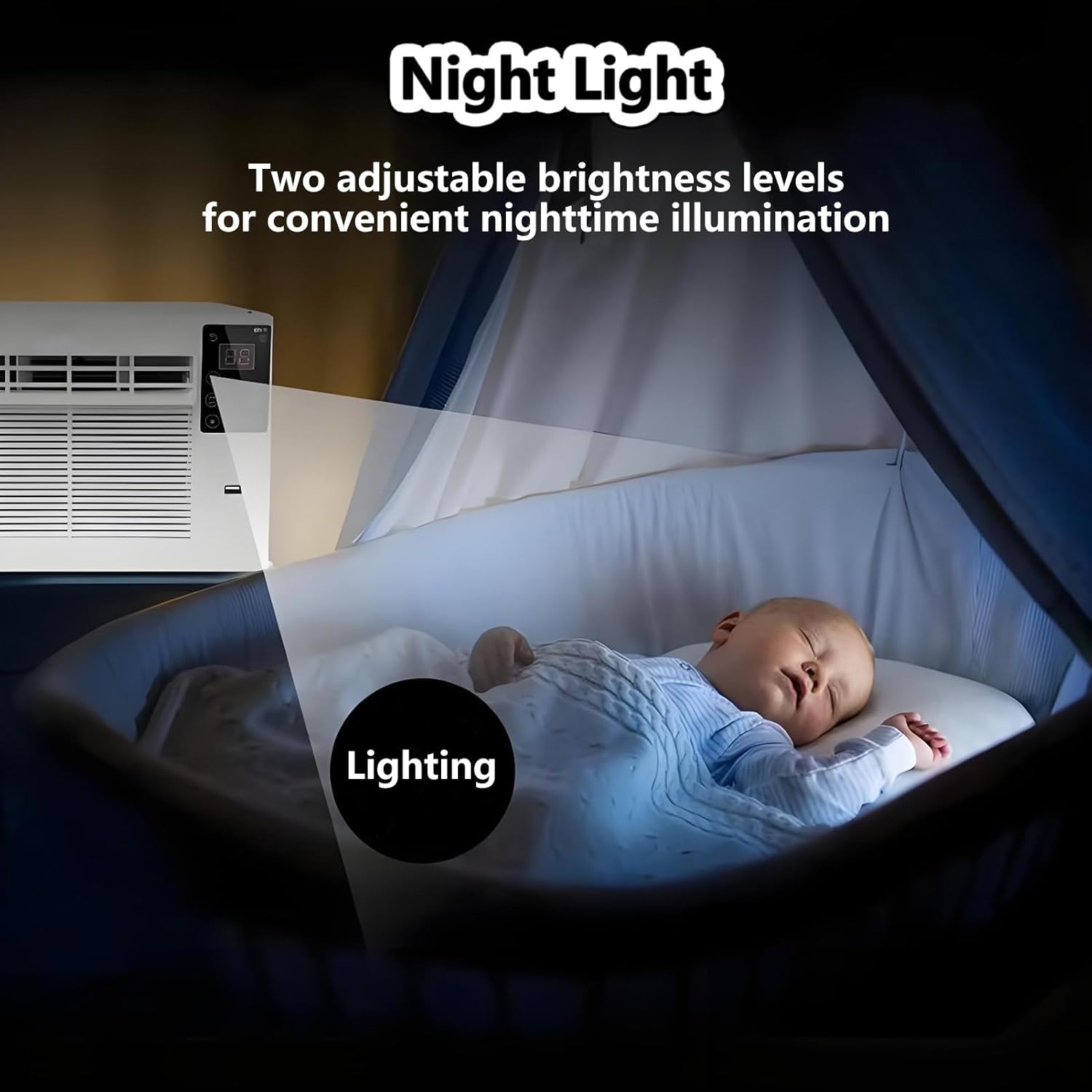 Air Conditioning Unit Compact Dehumidification Remote Control and Timing 1-12h Portable Ac Tent Air Conditioner Cooling for Consumption Camping Tent RV Mosquito Net Air Conditi