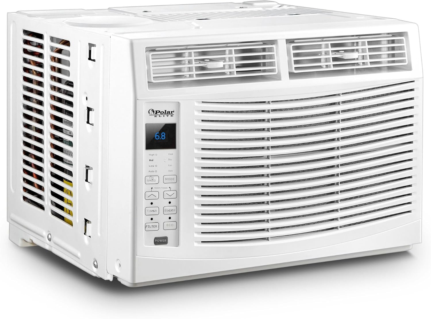 by Memorex 6,000 BTU Window Air Conditioner, Cools Up to 250 Sq. Ft., Quiet Operation, Cool/Fan/Dry Modes, Digital Display, Remote Control, Easy Install & 2-Year Warranty