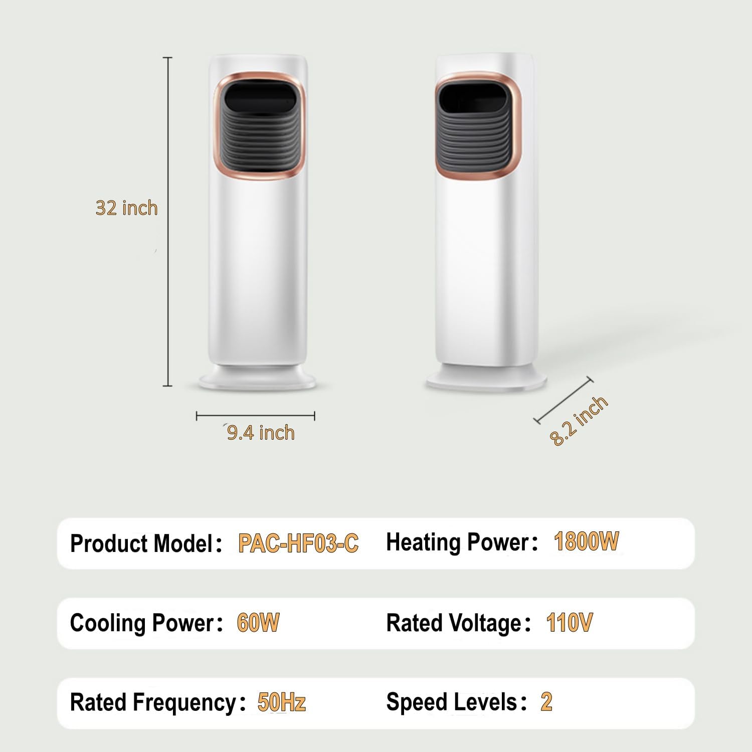 Aottop Evaporative Air Cooler, Tower Fan for Bedroom, Standing Fan, 80° Oscillating, Removable Water Tank, Ice Packs, Remote Control, 3 Speeds, Swamp Cooler for Bedroom with 3L Tank