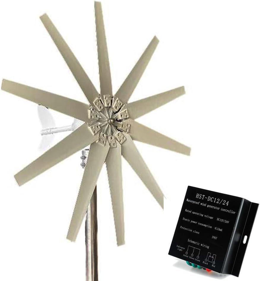 12000W 3 Phase AC Permanent Magnet Generator Wind Turbine Kit,12V 24V 48V Free Alternative Energy Windmill, Medium Windmill Household