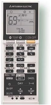 Mitsubishi Electric Mr Slim T2WEF0426 Replacement Remote (SG176)