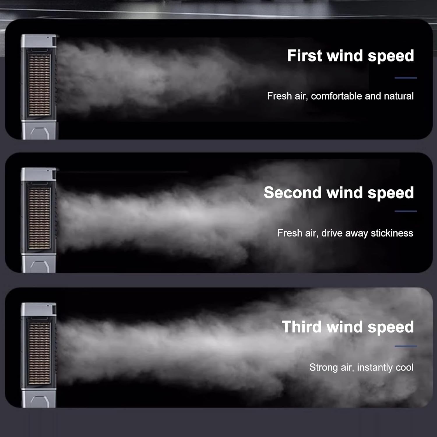 Swamp Cooler Air Conditioner, Evaporative Air Cooler with 4 Ice Box, 120°Oscillation, Portable Cooling Fan with 3 Speeds for Bedroom Home Office(48x35x100cm/19x14x39inch)