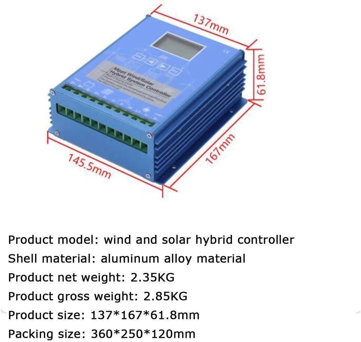 2000W/4000W/6000W/8000W/10000W Wind Solar Hybrid Charge Controller, Wind Solar Panel,with LCD Screen for Wind Turbine Generator Charger 12V-24V-8000W