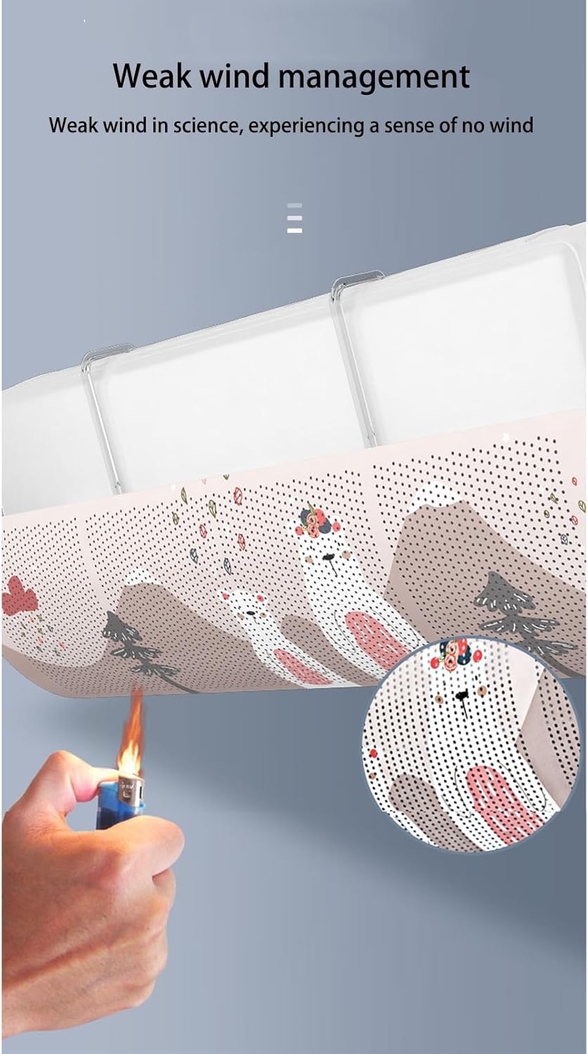 Air Conditioner r Wall-Mounted Anti Wind Baffles Air Cooled Baffle Vent rs for Living Room, Study Room, Bedroom (C1 90x30CM)