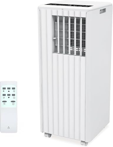 Portable Air Conditioner 8000 BTU, 3-in-1 Cooling, Dehumidifier & Fan, Quiet Sleep Mode Less Than 50dB, Self-Evaporating, Windowless AC for Rooms Up to 350 Sq. Ft., Remote & Window Kit Included