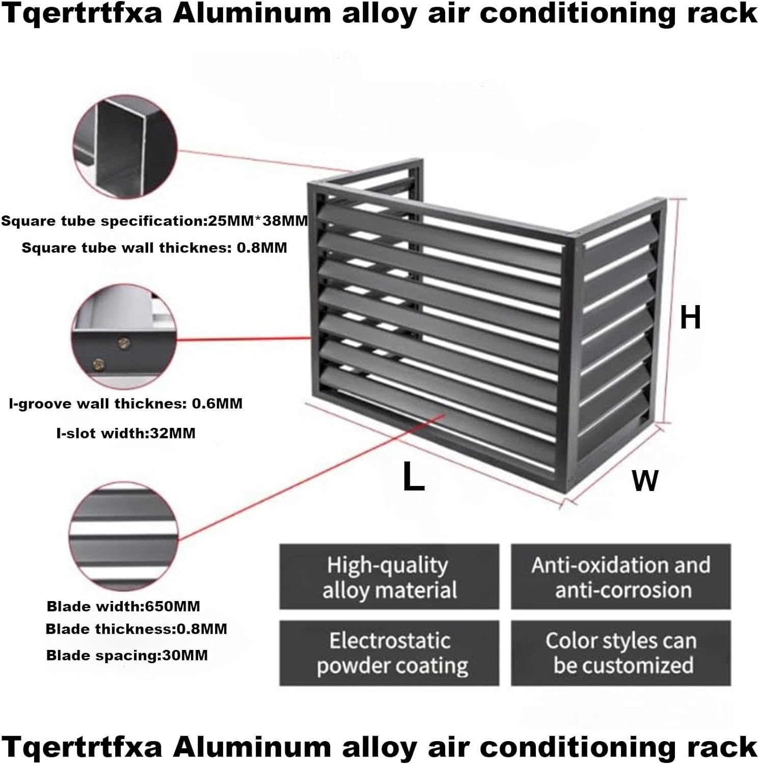 Aluminum Mini Split Air Conditioner Cover Outdoor Unit Fence to Hide AC Brown Indoor and Outdoor Use