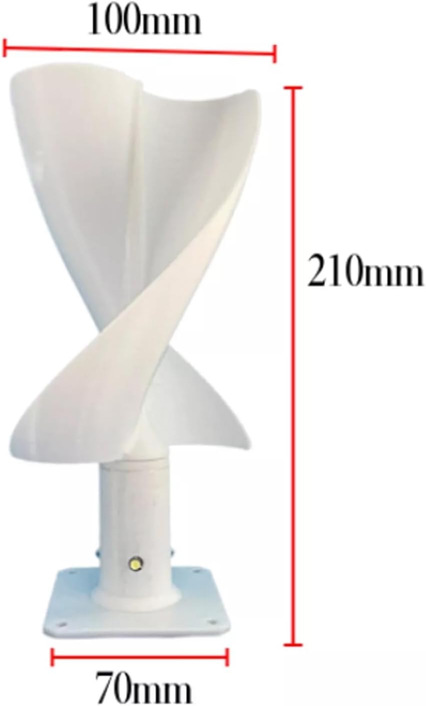 20W Micro Spiral Blade Wind Turbine Generator Model With LED Light, DIY Permanent Magnet Small Wind Turbine For Educational Display And Demonstration