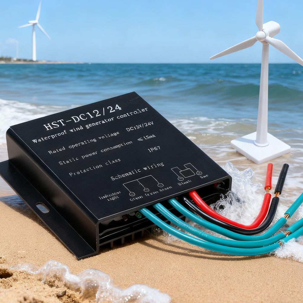 3000W Wind Turbine MPPT Charge Controller 12V 24V Auto 48V MPPT Wind Wind Controller for Lithium Battery, Solar Panels Or Wind Generator,Black,12V