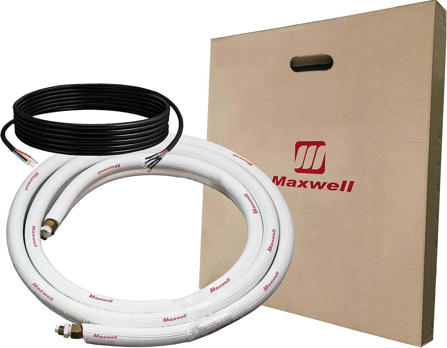 Daikin 2-Zone (9,000 BTU + 9,000 BTU) CIRRA Series Mini Split Air Conditioner Heat Pump System with Maxwell 15 ft. Installation Kit and Wall Bracket