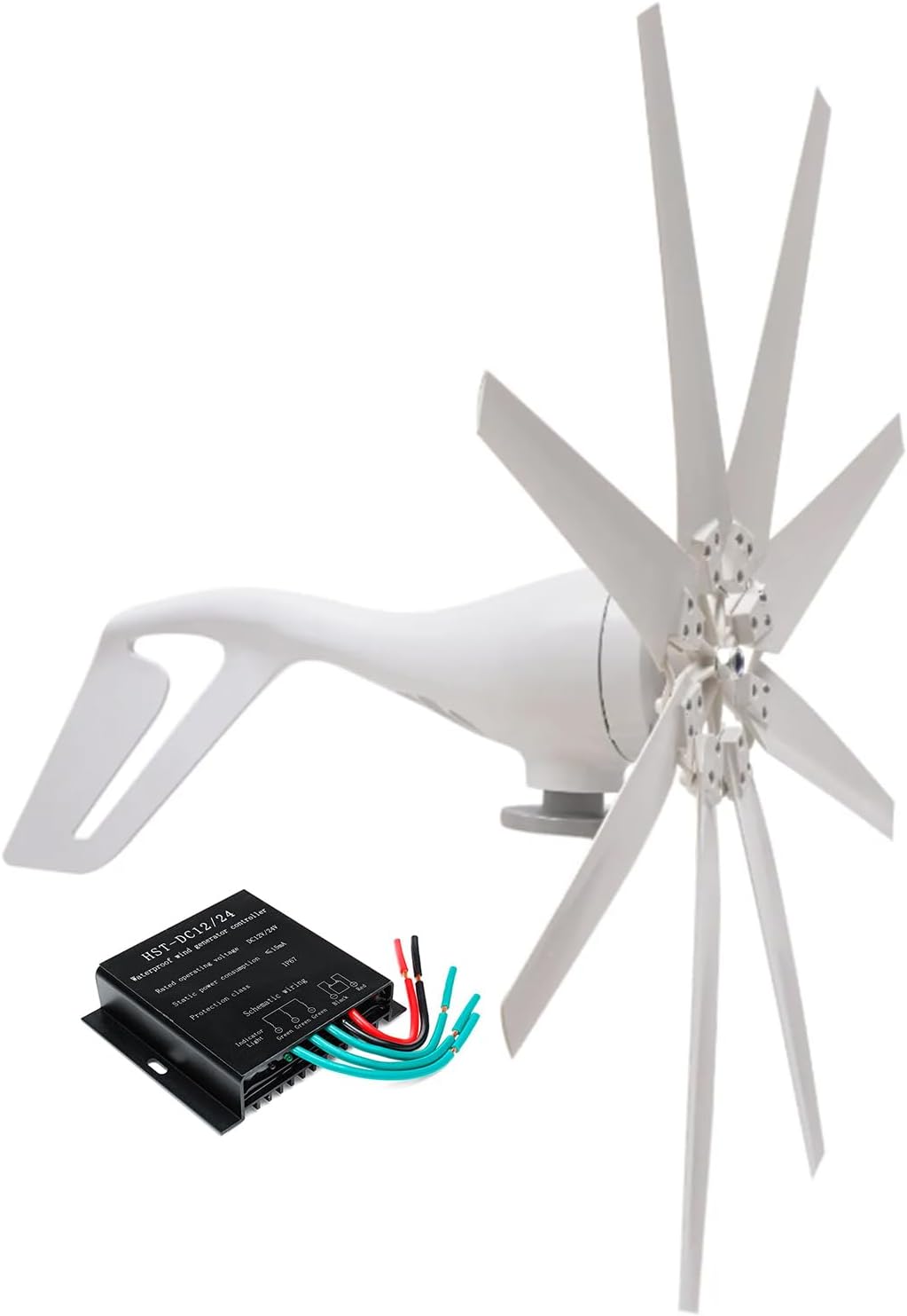 12000W Portable Horizontal Wind Vertical Turbine Generator Kit,Efficient Renewable Energy 12V-220V Off-Grid Power Power Winds Turbine Kit W/Controller