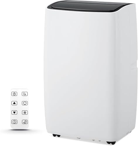 12,000 BTU Portable Air Conditioner with Efficient Cooling for Rooms up to 550 Sq Ft, 3 in-1 Portable AC Unit, Window Mount Exhaust Kit for Home & Office Use