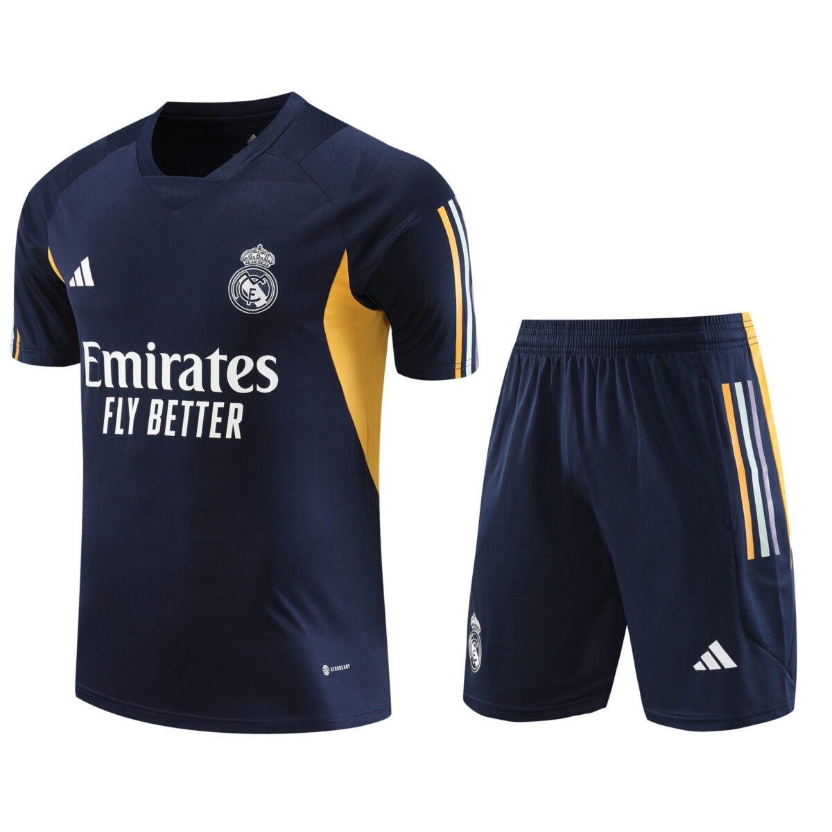 Conjunto de calentamiento Real Madrid negro y naranja - NewNow