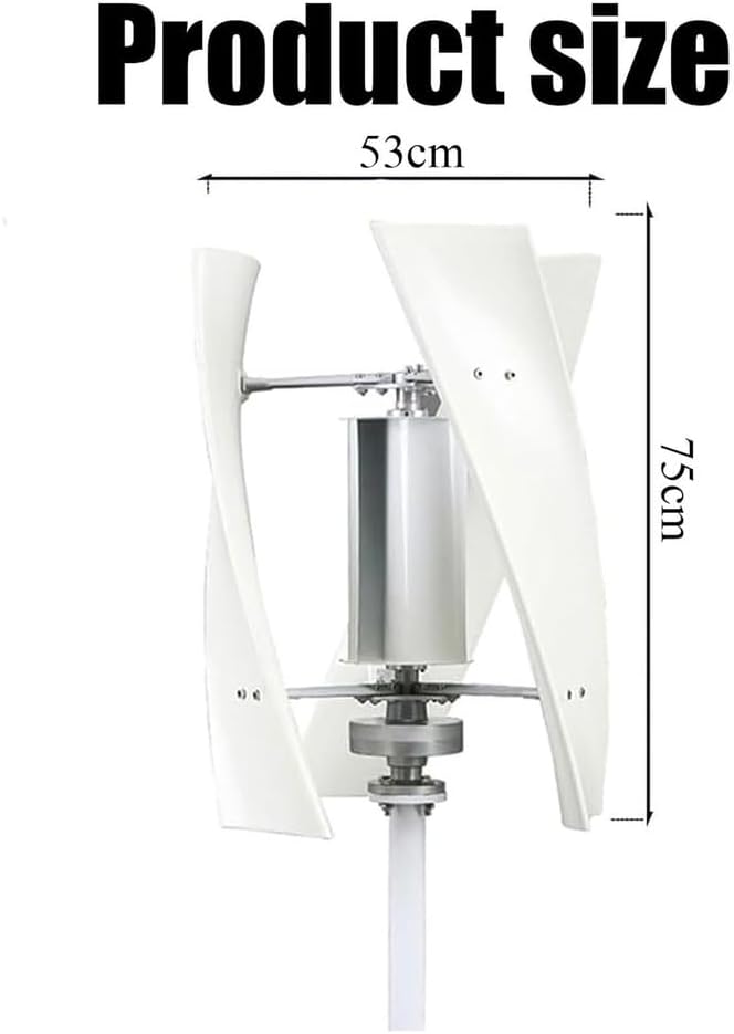 6000W Efficient Vertical Wind Turbine - 12V 24V 48V 220V Waterproof Windmill Wind Generator with MPPT Controller for RV, Boats, Camping & Off-Grid Energy