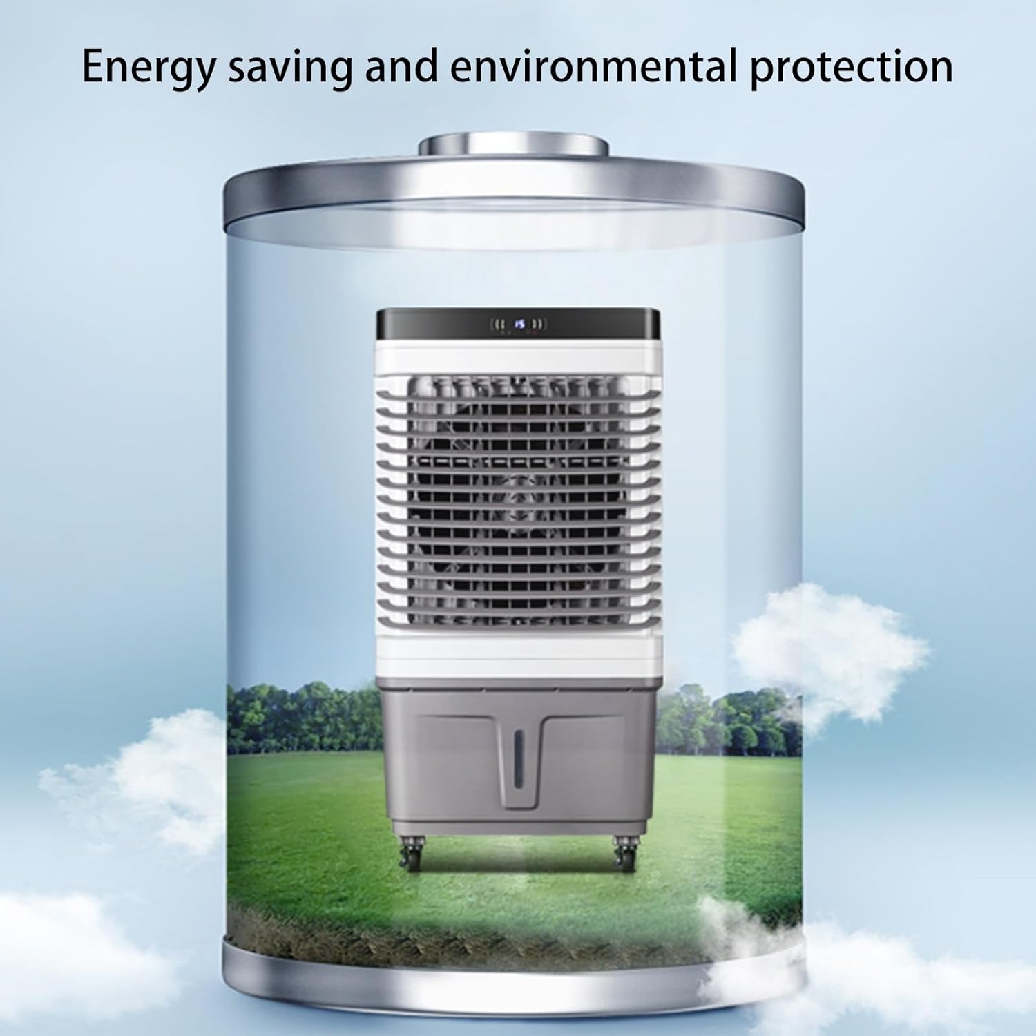 Evaporative Air Cooler, Portable Air Conditioners with 3 Speed, Timer, Water Tank, Industry Swamp Cooler for Room Garage Office