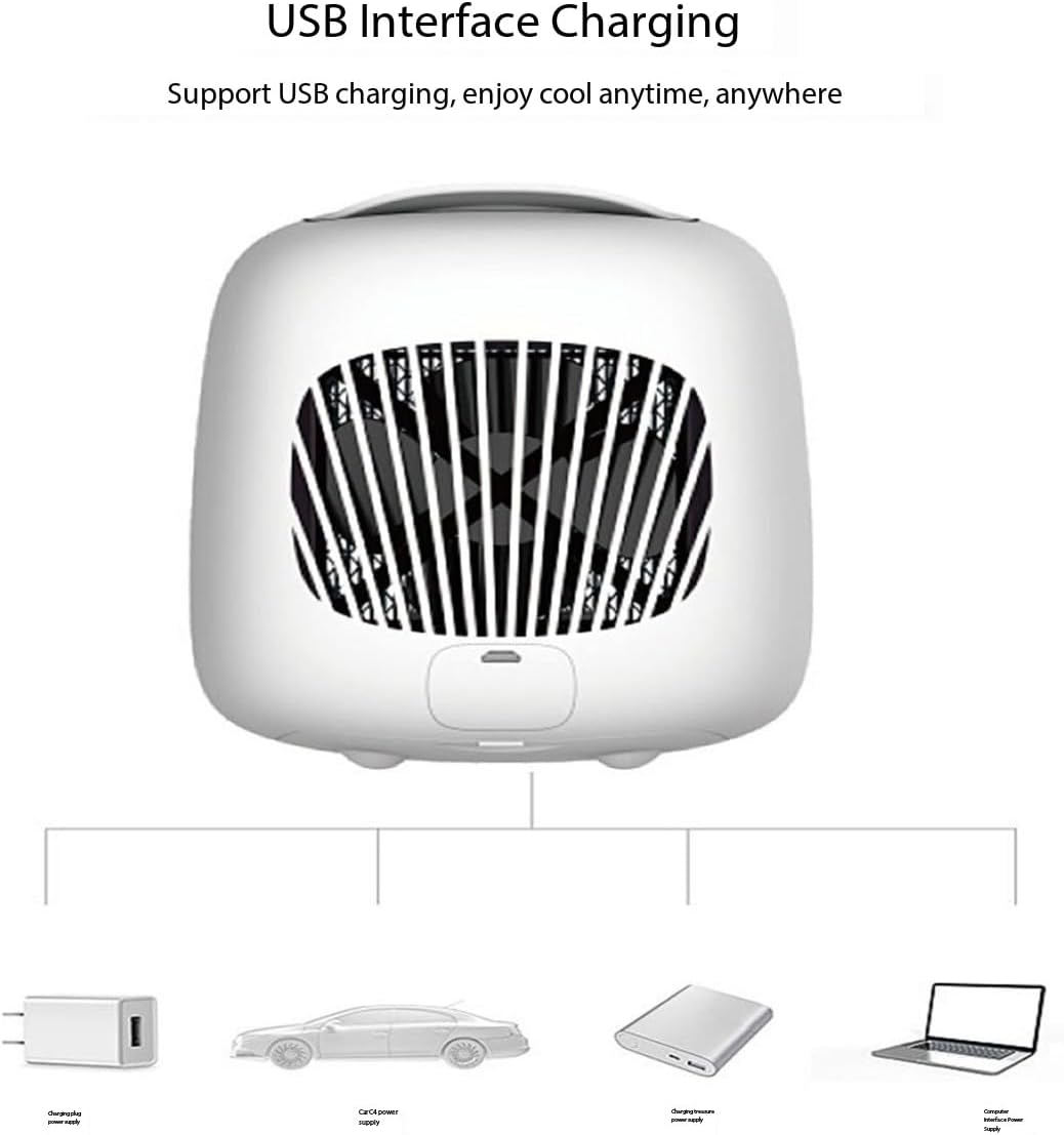 Mini Small Air Conditioner, Home Mini Desktop Cooling Fan USB Office Cool Portable Small Fan, Suitable for Home, Dormitory, Office