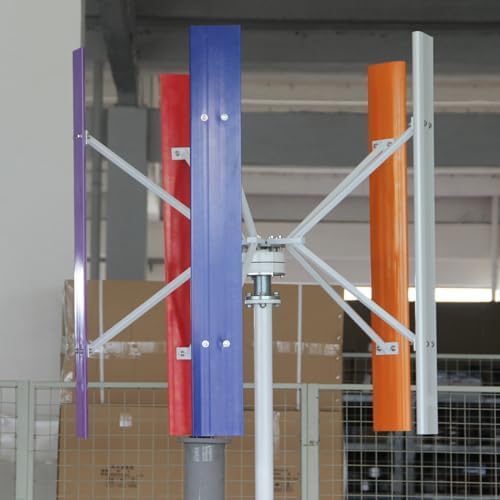 High Power 2KW Vertical Axis Wind Turbine - Magnetic Levitation Design for 12V/24V Commercial & Household Use - Multi-Colored, Efficient Renewable Energy Solution