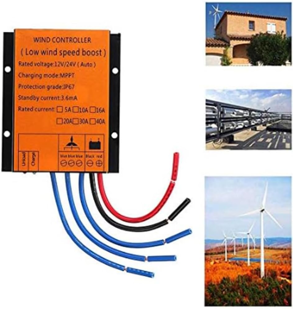 12V,HYZHANHONG 2000W 12V/24V Automatic Wind Turbine Controller,IP67 Battery Charge Controller Regulator for Solar Street Lamp Courtyard Lamp