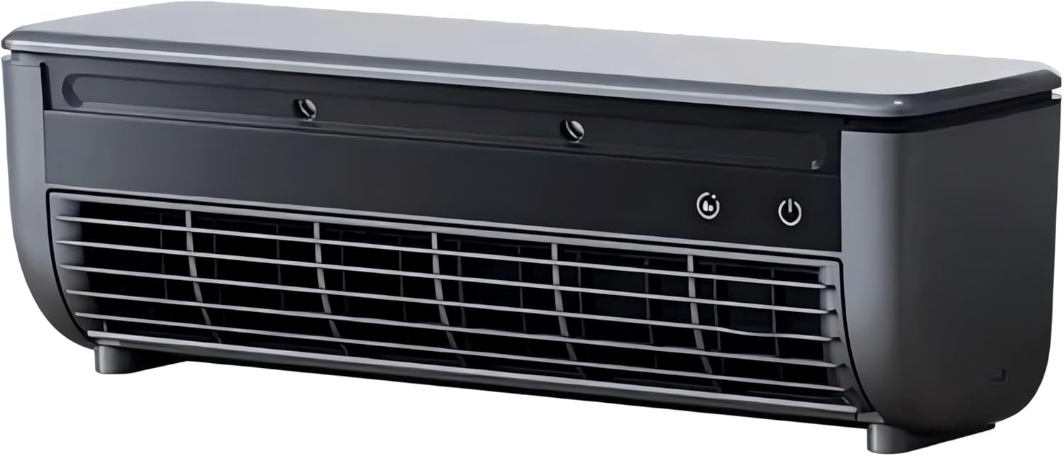 Saker SakerPlus Portable Wireless Wall Mounted Air Conditioner | 10s Cool 13°C & 10dB Ultra-Quiet | 3 Smart Speed Modes | 6000mAh Battery with Remote | for Kitchen Bedroom Garage RV Dorm（grey）