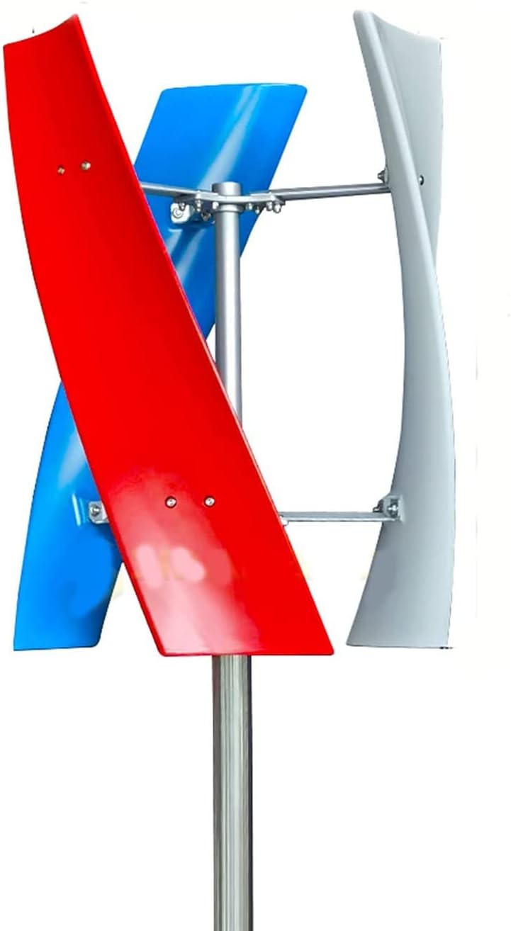 9000W No Noise Vertical Magnetic Levitation Upright Wind Turbine, 12V-220V with Waterproof Charge Regulator, 3 Blades for Home Use, Vertical Axis Wind Turbine