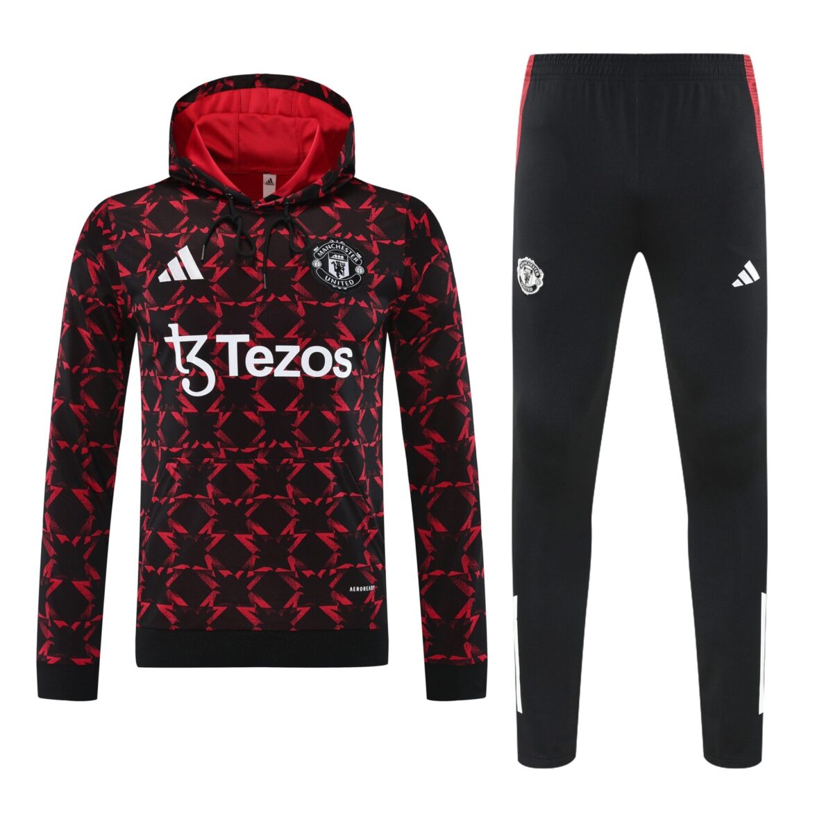 Conjunto manga larga Manchester United negro y rojo - NewNow