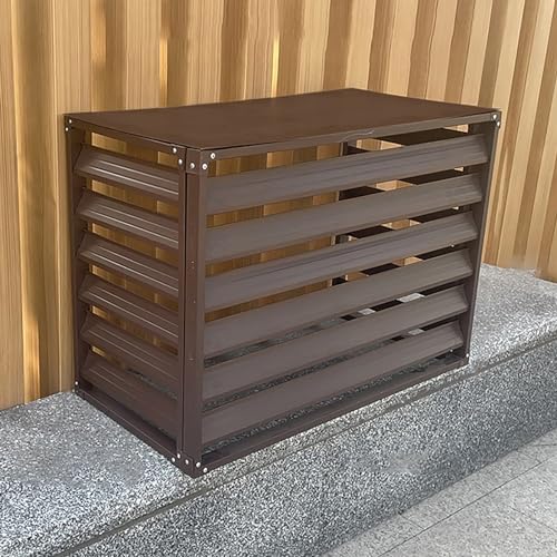 Outdoor Air Conditioner Cover Aluminum, All Weather Protective Cover, Trash Can Enclosure Freestanding Privacy Screen Fence Panels AC Unit Cover Flower Stand Condenser Pool Equipment Enclosure ( Col