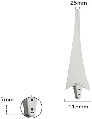 DIY Wind Turbine Blades Kit - 650mm Nylon Fiber Blades with Hub & Cover for Horizontal Wind Turbine Generator - Windmill Accessories for Efficient Energy Production