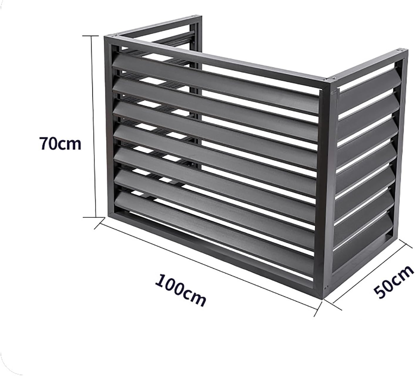 Cover for Outdoor Air Conditioner Covers for Outside Units, All Weather Privacy Fence Screen Anti-Theft Sturdy Aluminum Heavy Duty Ac Cover, Condenser Protective Prevents Foliage Wee