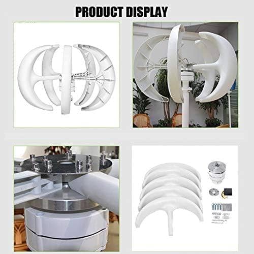 1200W Wind Turbine Generator Kit - Vertical 12V/24V Renewable Energy Solution for Home - Efficient Electricity Production - Eco-Friendly Wind Power System, White