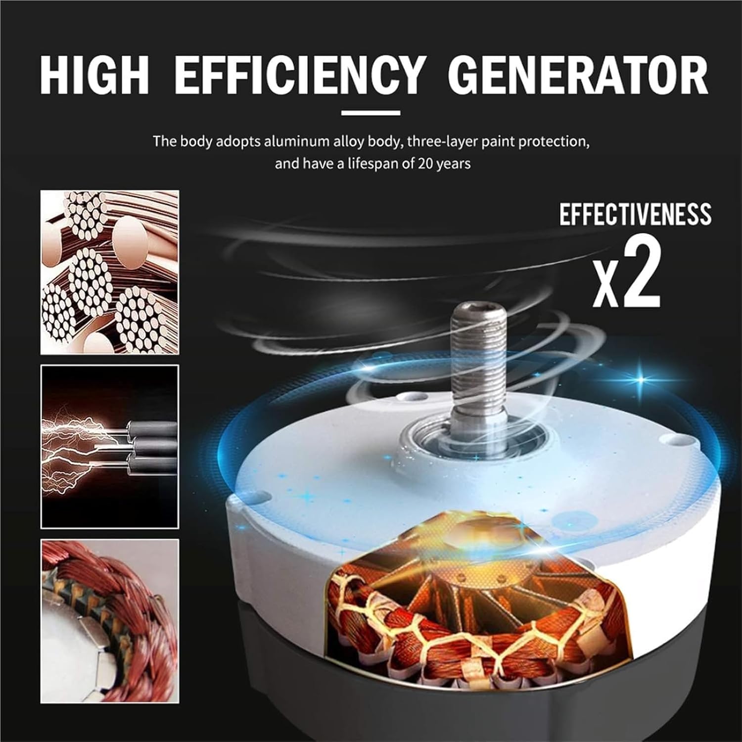 Upgraded 10000W/12000W Vertical Axis Wind Turbine Generator with MPPT Controller - 220V/12V/24V/48V Magnetic Levitation for Home & Street Lighting Solutions