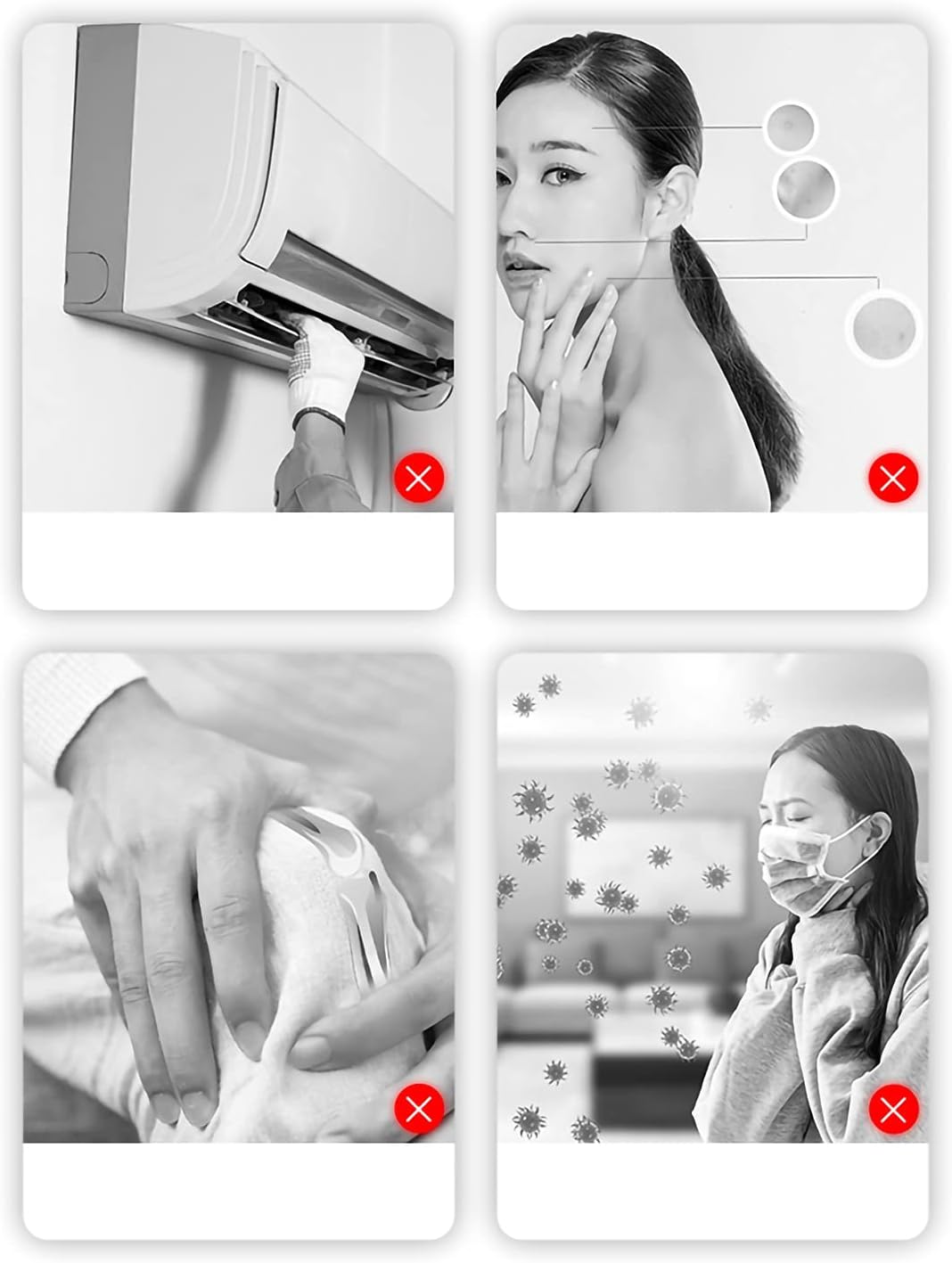 Air conditioning deflector Wall-mounted Universal Air Conditioner Wind Direction Deflector, Air Conditioner Air Outlet Windproof Device, Windproof and Direct Blowing Windshield