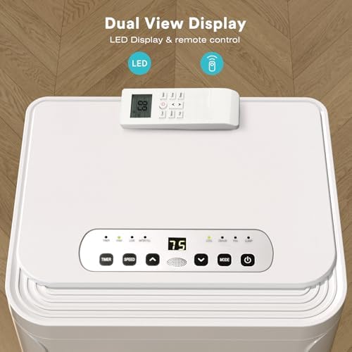 Portable Air Conditioner with Remote Control 3-in-1 8,000 Cooling, Fan, Dehumidifier Mode/Easy Install Window Kit/Sleep Mode/Timer