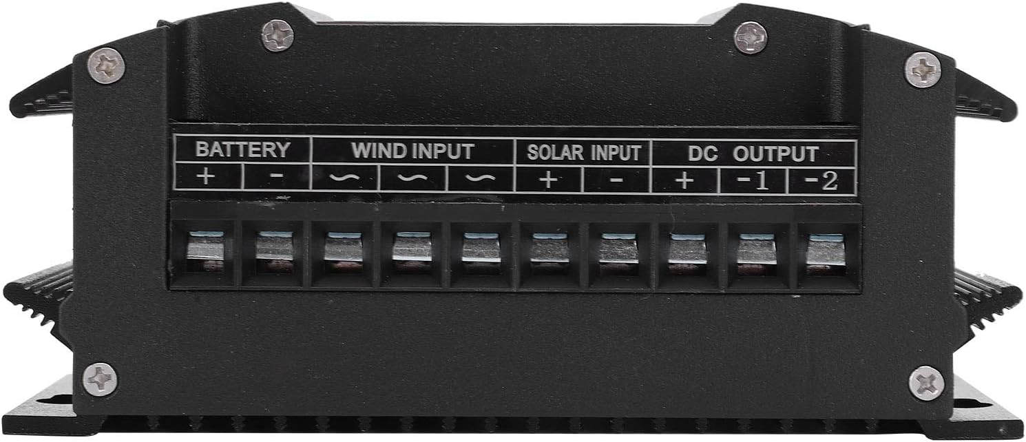 Wind Solar Charge Controller Hybrid Regulator Smart Efficient Dual Power Management for Wind Solar Hybrid Street Lights Industrial Equipment 12V Aluminum Alloy