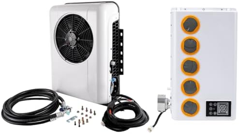 12V RV Air Conditioner, Universal A/C System Unit Direct Replacement w/High 6800BTU & Remote Control Fits for Semi Truck Bus RV Car 800W