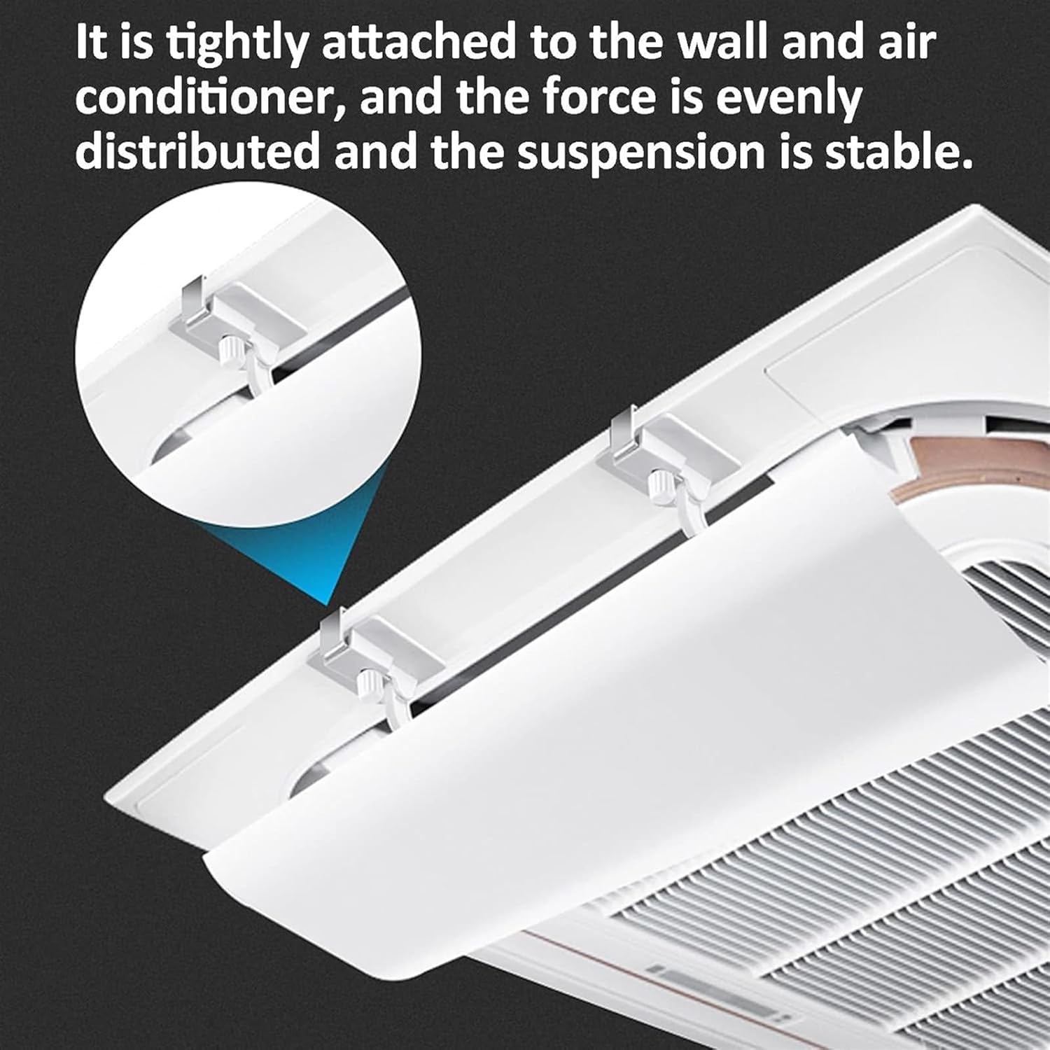 Air conditioning deflector 4PCS Air Conditioner Deflectors for Ceiling Central Air Conditioning Lightweight Plastic Angle Adjustable Prevent The Cold Air from Blowing Straight