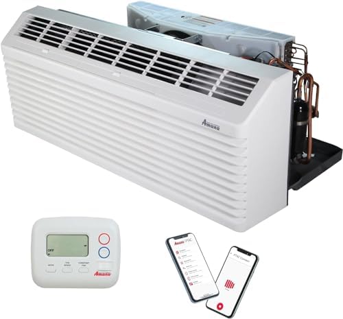 9000 BTU PTAC Heat Pump Wall Air Conditioner with 3.5 kW Heater with, 58 inches power cord 20 amp plug. (NEMA 6-20P configuration) in Quiet White.