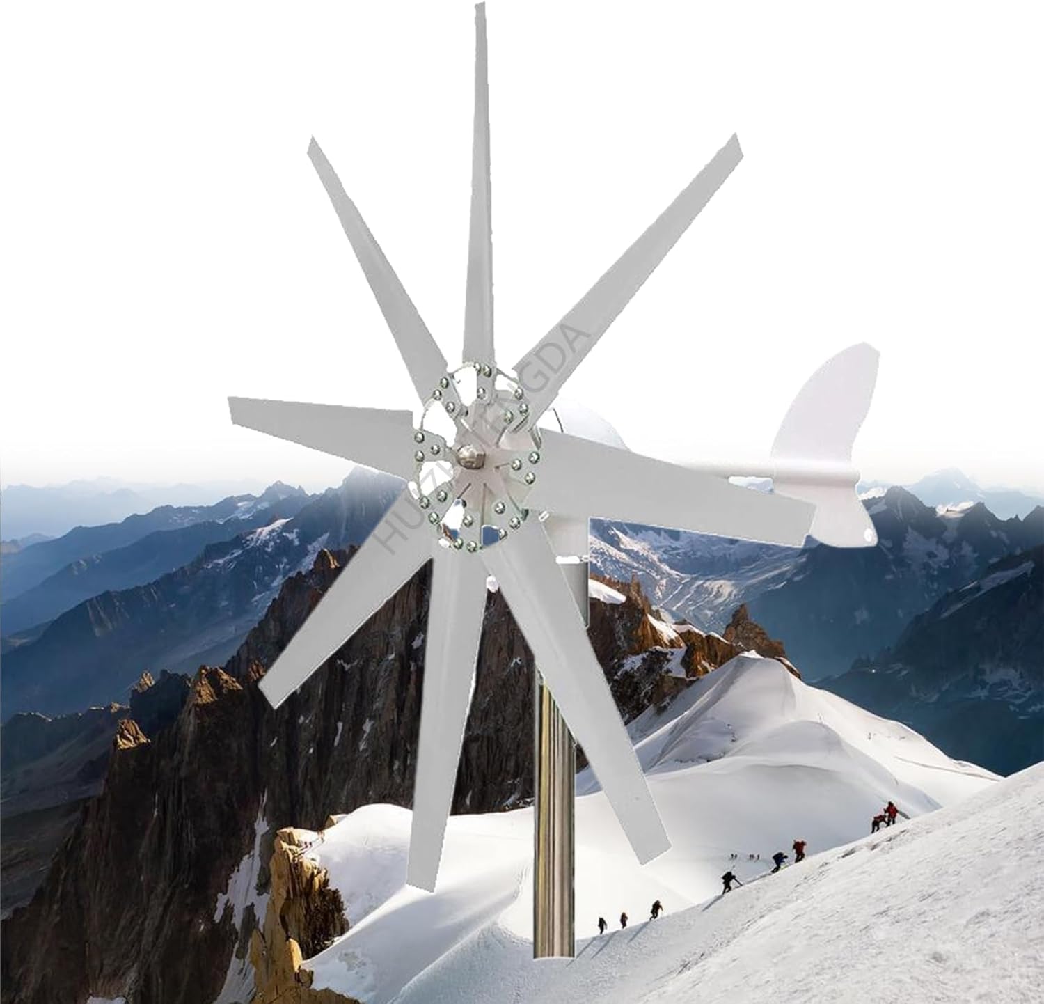 10000W Free Energy Windmill Horizontal Wind Turbine Generator,Low Start-Up Residential Vertical Wind Turbine Speed 24V 48V Low RPM,24v