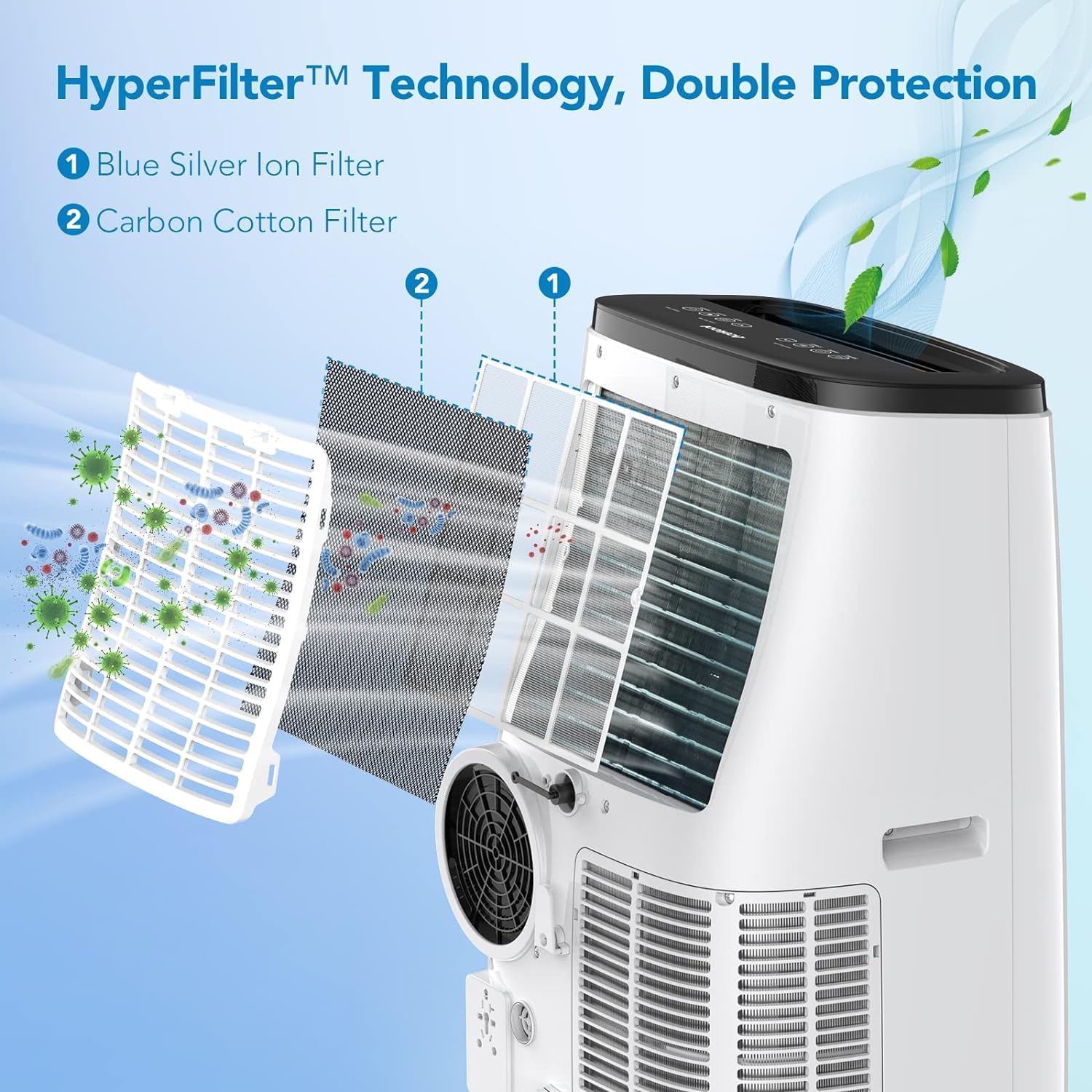 Portable Air Conditioner With Cooling and Dehumidification Capacity, 14000 Btu Portable Ac Suitable for 700 Sq.Ft Air Cooler With a Remote Control Function Easy Movement