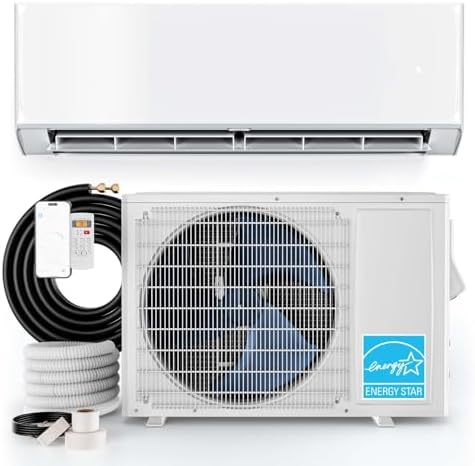 SIMOE 24,000 BTU Mini Split Air Conditioner Heat Pump System, Wifi Enabled 21 SEER2 208-230V Ductless AC Cool Up to 1500 Sq. Ft, Compatible with Alexa, Complete Installation Kit, White