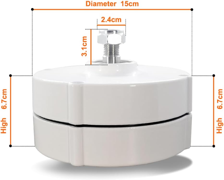 48v,HYZHANHONG Generator Low Speed 12000W 220V 3 Phase Gearless Permanent Magnet AC Alternators for Wind Water Turbine Diesel Engine(White, with Base)