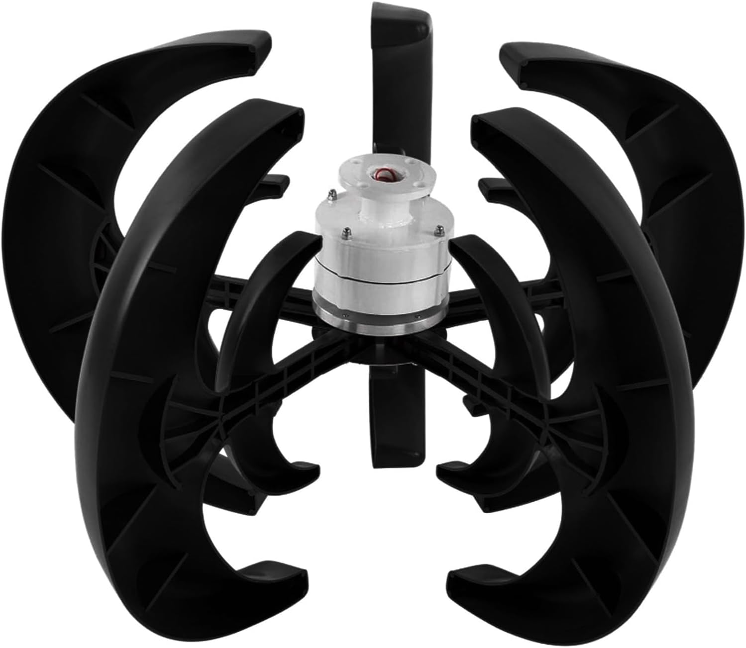 12V 24V 4500W Vertical Axis Wind Turbine Generator 5 Blades Motor Kit Windmill Energy Charging Home Camping Turbine Black 48V