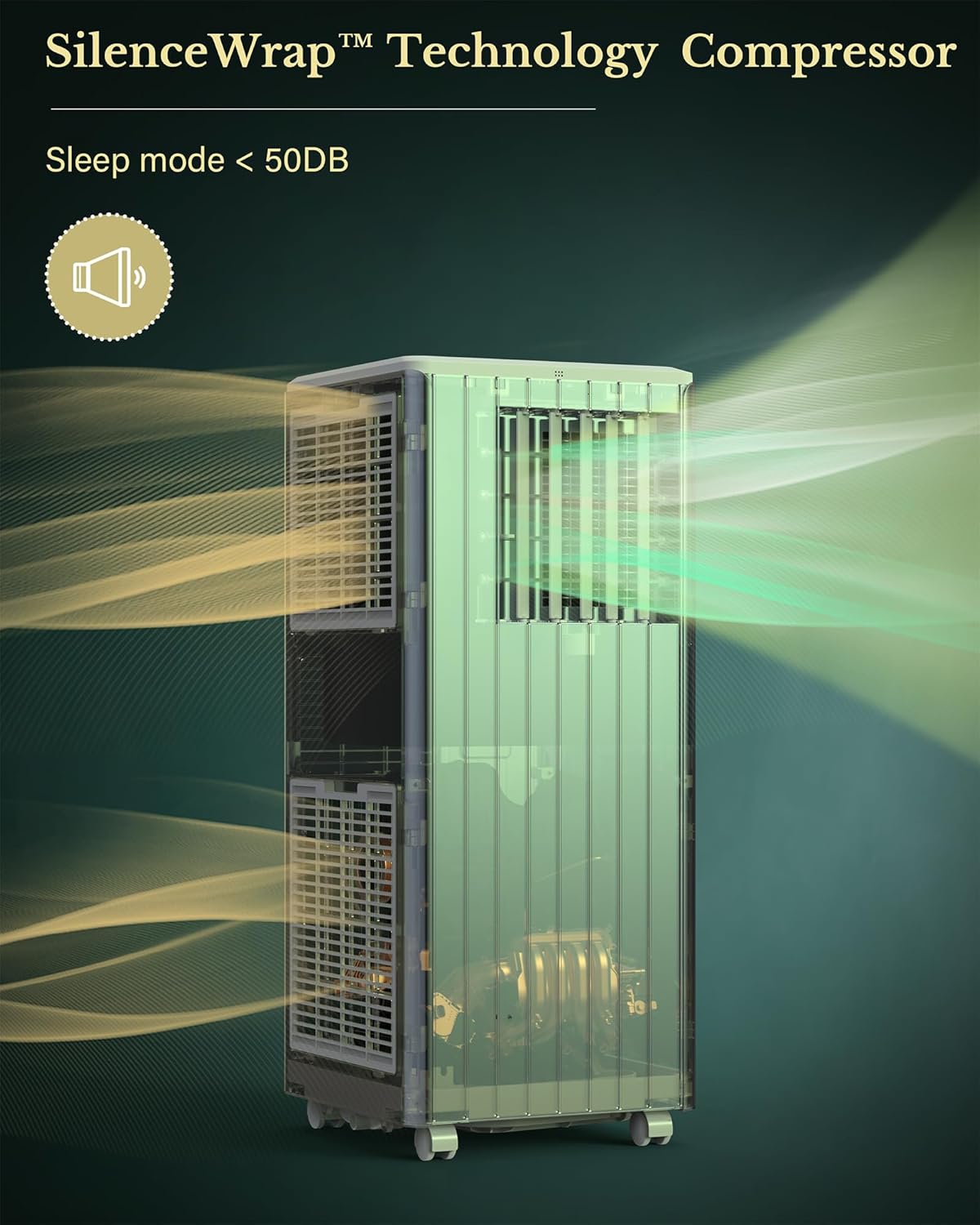 Portable Air Conditioners with Remote Control 8000 BTU,3-in-1 Free Standing Cooling AC Unit with Fan & Dehumidifier,for Room up to 350 Sq.Ft,Sleep Mode,3 Speed,JHS,White