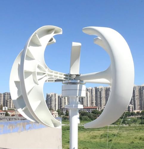 1200W Vertical Axis Wind Turbine Kit - 5 Blade 12V/24V Generator - High Efficiency Permanent Magnet Windmill for Home Renewable Energy Solutions, Eco-Friendly Power Generation