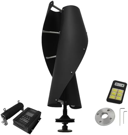 12V/24V/48V Wind Turbine Generator Kit - 2000W/4000W/8000W/10000W, Noiseless Maglev, Hybrid MPPT Charge Controller, Off-Grid Low Wind System, Ideal for Garden Lighting