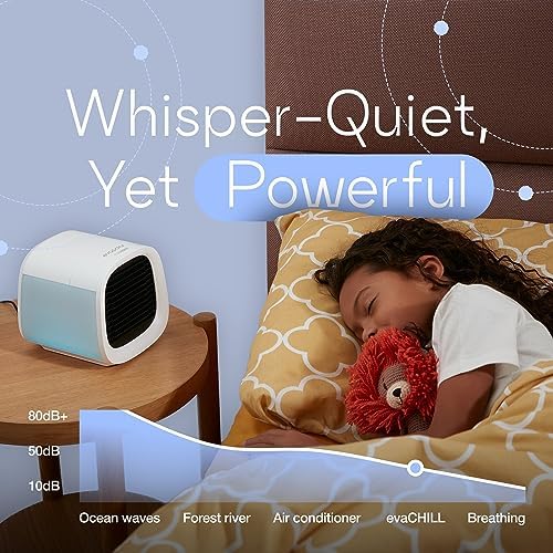 Evapolar evaCHILL Portable Air Conditioners - Portable AC Unit - Small Personal Evaporative Air Cooler & Fan for Desk, Office, Car, Camping, White