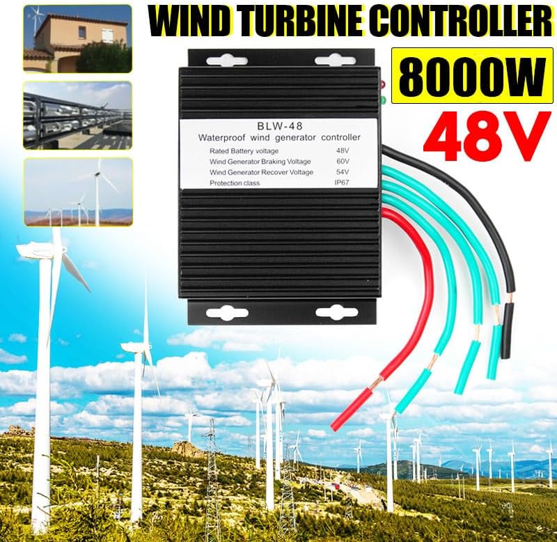 1500W-4500W Wind Turbine MPPT Charge Controller for 12V 24V 48V Systems - Efficient MPPT Wind Controller for Lithium Batteries, Solar Panels & Wind Generators