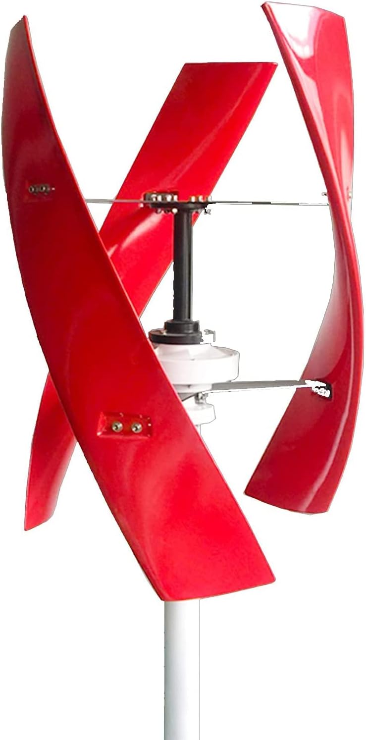 Vertical Axis Wind Turbine Generator, 4000W 24V 48V 96V 120V 220V 3 Blades Vertical Magnetic Floating Upright Wind Generator for Home Use